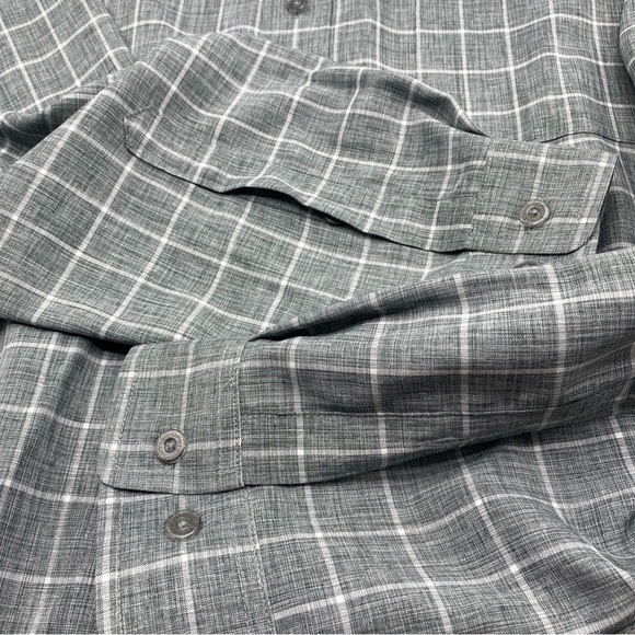 Orvis Men’s XXL Plaid Long Sleeve Shirt RN#70534 Gray 2XL Dry Wicking - Picture 5 of 6